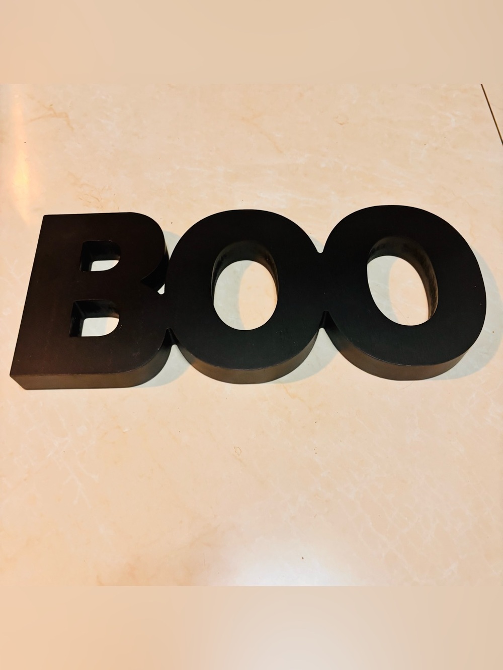 Halloween Free Standing 3D Black 'BOO' Decorative Free Standing NWT